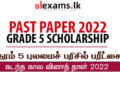 Grade 5 Scholarship Past Papers 2022 with Marking Schemes – Tamil Medium