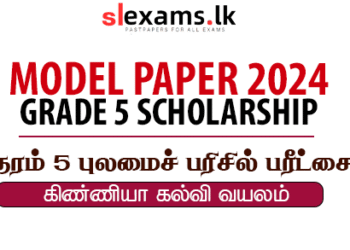 Grade 5 Model Paper (Tamil Medium) 2024- Kinniya Zonal Education