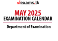 Examination Calendar for May 2025