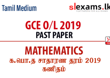 2019 GCE O/L Mathematics Past Paper
