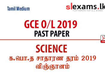 2019 GCE O/L Science Past Papers PDF