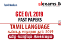 2019 GCE O/L Tamil Language Past Papers