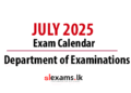 Exam Calendar July 2025