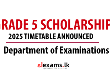 Grade 5 Scholarship Exam 2025 – Timetable Announced