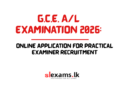 G.C.E. A/L 2026 Practical Test Examiner Recruitment Now Open