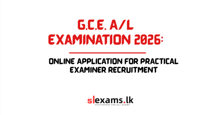 G.C.E. A/L 2026 Practical Test Examiner Recruitment Now Open