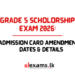 Grade 5 Scholarship Exam 2026 Admission Card Amendments: Dates & Details