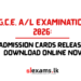 G.C.E. A/L Examination 2026 Admission Cards Released – Download Online Now