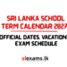 2027 School Term Calendar Sri Lanka: Dates & Schedule