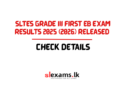 SLTES Grade III First EB Exam Results 2025 (2026) Released