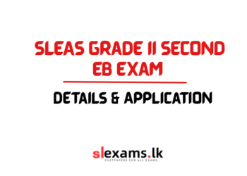 SLEAS Grade II Second EB Exam Notification & Application Details 2026