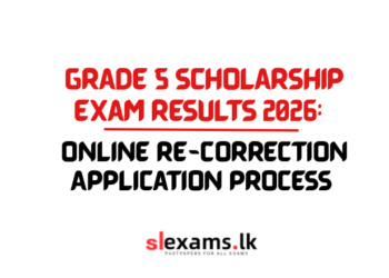 Grade 5 Scholarship 2026 Re-Correction Application Guide