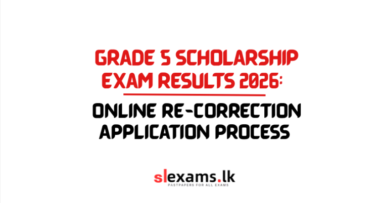Grade 5 Scholarship 2026 Re-Correction Application Guide