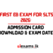 First EB Exam SLTS 2026: Admission Card & Exam Date