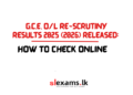 G.C.E. O/L Re-Scrutiny Results 2025 (2026) Released Online: How to Check