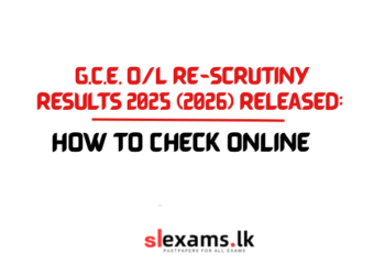 G.C.E. O/L Re-Scrutiny Results 2025 (2026) Released Online: How to Check