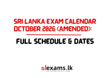 Sri Lanka Exam Calendar October 2026 (Amended): Full Schedule & Dates