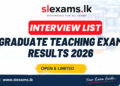 Graduate Teaching Exam Results (Interview List) Released 2026