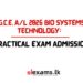 G.C.E. A/L 2026 Biosystems Technology Practical Exam Admission Cards Available