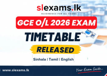 G.C.E. O/L Examination 2026 Time Table Released | Slexams.lk